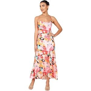 Petal & Pup Hadley Halterneck Maxi Dress Size L, Floral